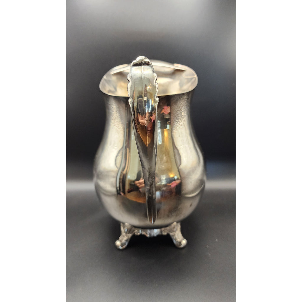 VTG FB Rogers Silver Co Silver Plate Water Pitcher Footed Ice Guard Vintage EUC