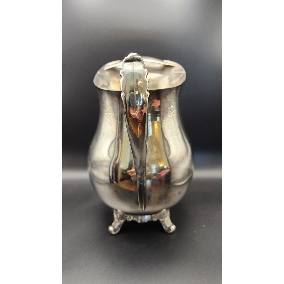 VTG FB Rogers Silver Co Silver Plate Water Pitcher Footed Ice Guard Vintage EUC