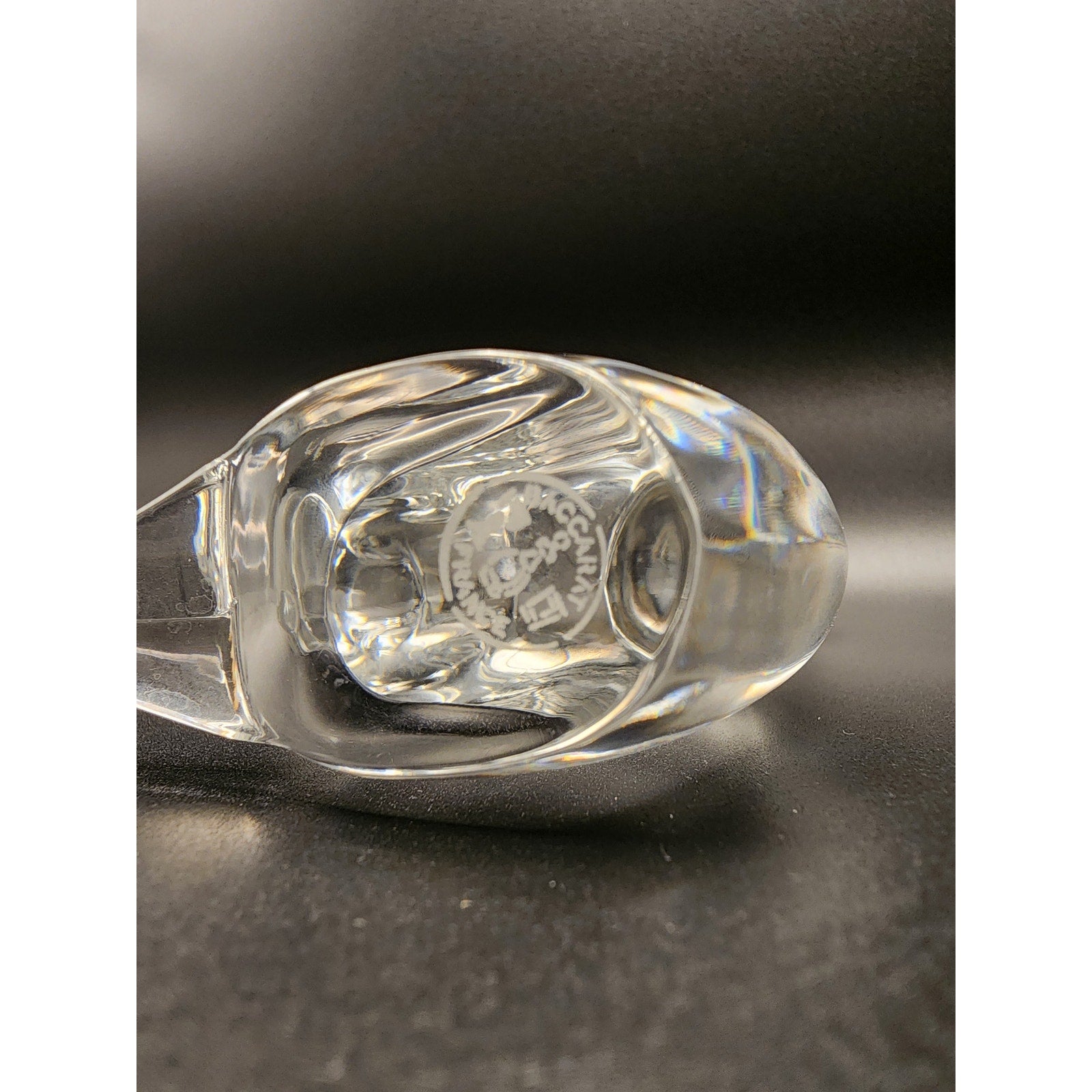 Vintage Baccarat France Clear Lead Crystal Squirrel Sculpture - Stamped