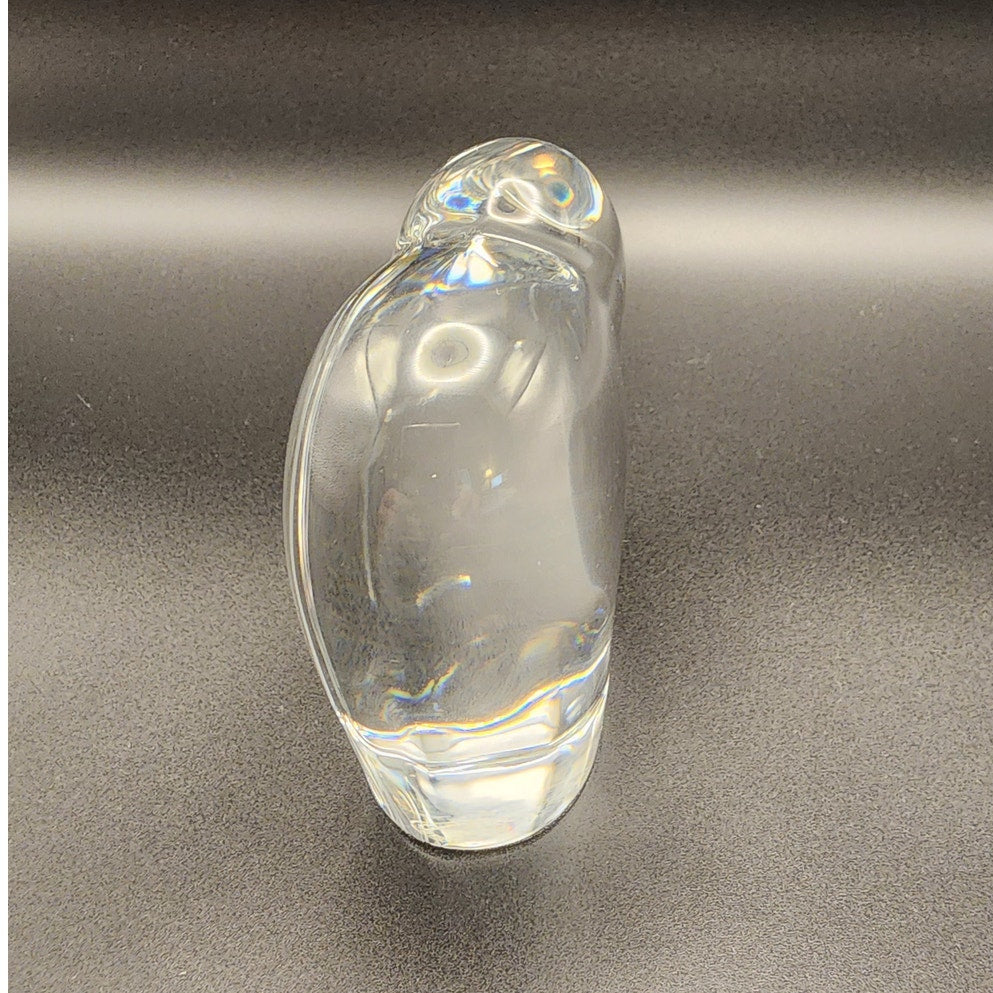 VTG Baccarat Clear Crystal Art Glass Asian Elephant Figurine / Paperweight