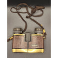 Vintage Tasco Binoculars  24k Gold Plated 1981 w/Box, Insert, Leather Case #180