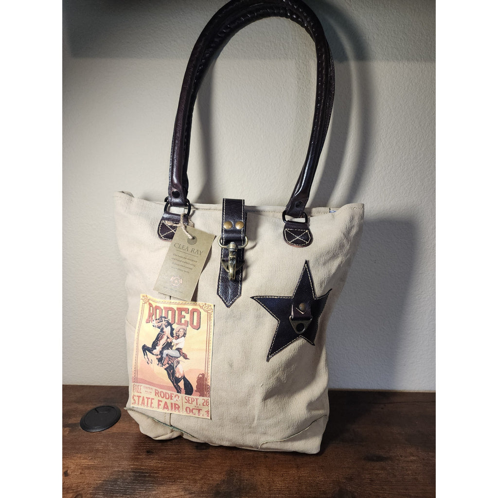 Clea Ray Rodeo State Fair Canvas Tote Bag Featuring Recycled Materials