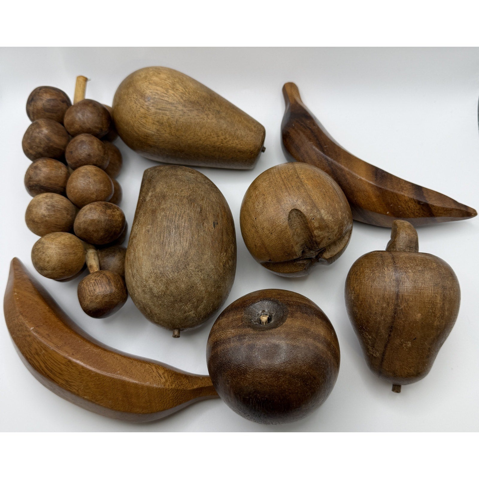 Lot of 8 Pieces MCM Wooden Fruit and Vegetables