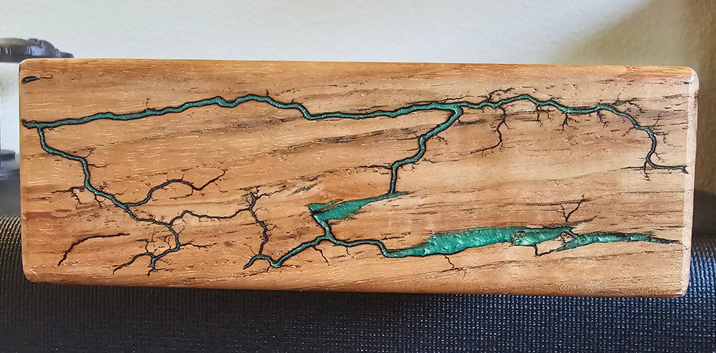 Lichtenberg Fractal Burned Wood Charcuterie Serving Tray – Handmade