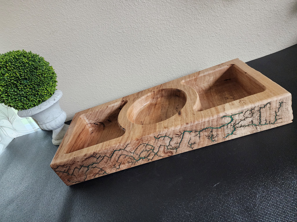 Lichtenberg Fractal Burned Wood Charcuterie Serving Tray – Handmade