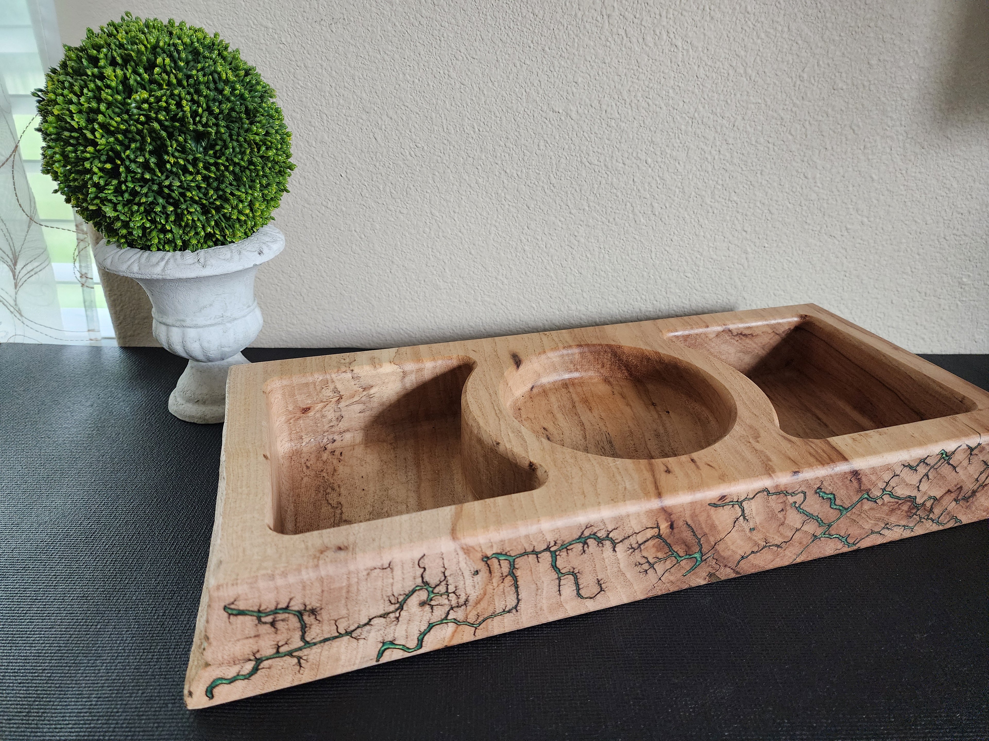 Lichtenberg Fractal Burned Wood Charcuterie Serving Tray – Handmade