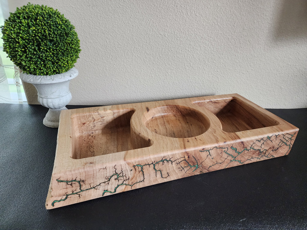 Lichtenberg Fractal Burned Wood Charcuterie Serving Tray – Handmade