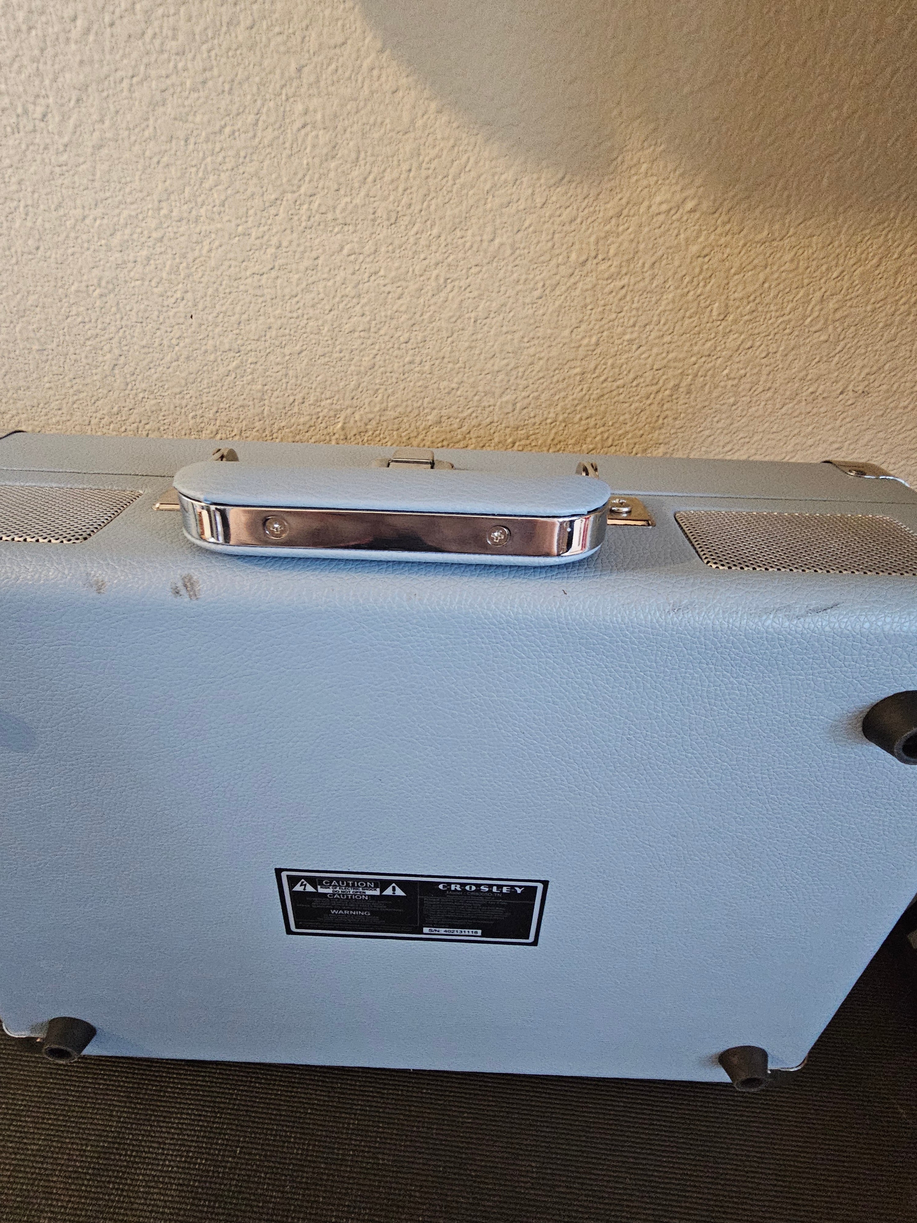 Blue Crosley Cruiser Deluxe 3-Speed Portable Turn Table - Record Player