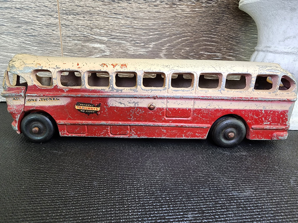 1950s National Trailways Cast Aluminum Toy Bus by Realistic Toy Company – Vintage