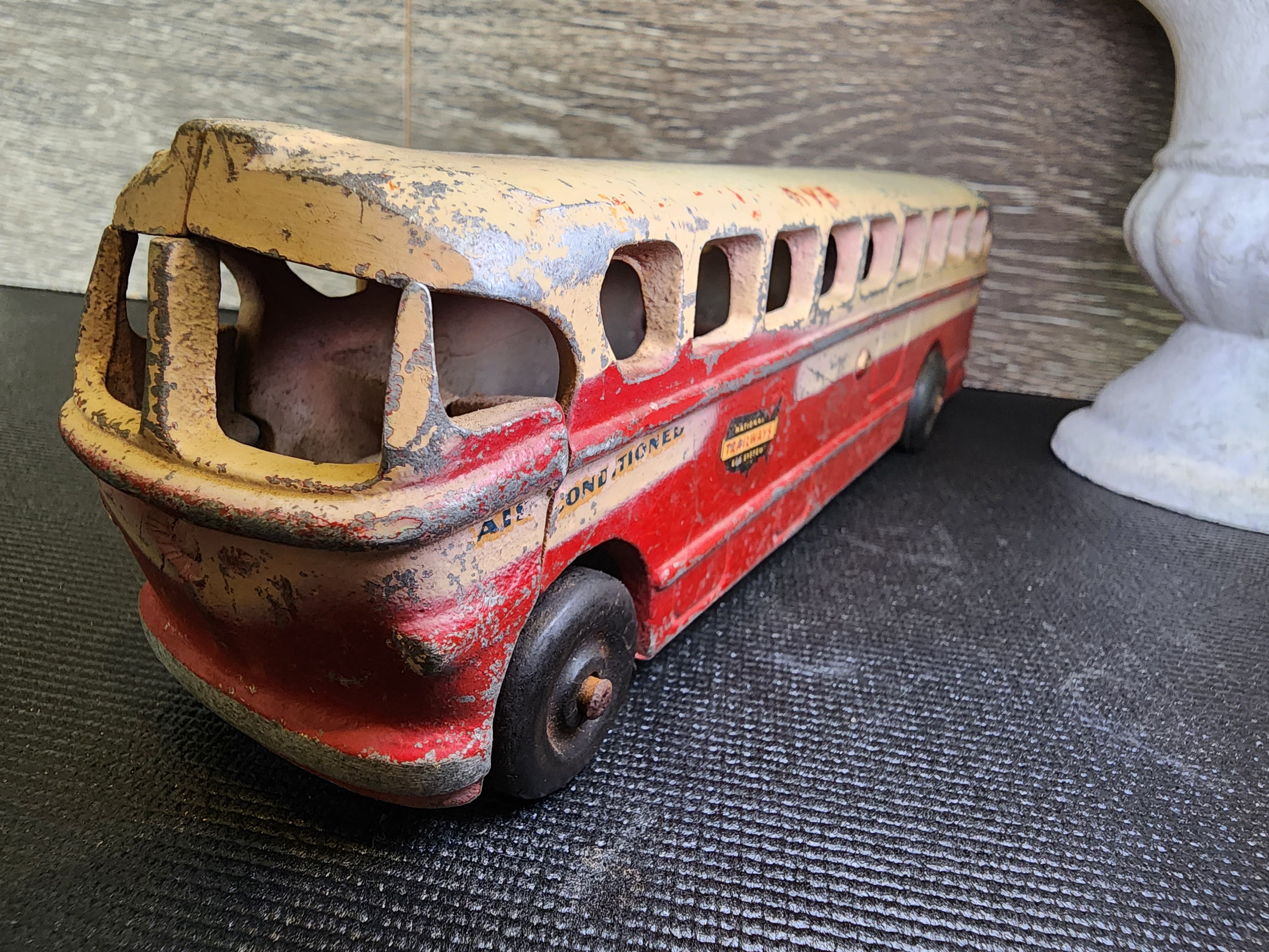 1950s National Trailways Cast Aluminum Toy Bus by Realistic Toy Company – Vintage
