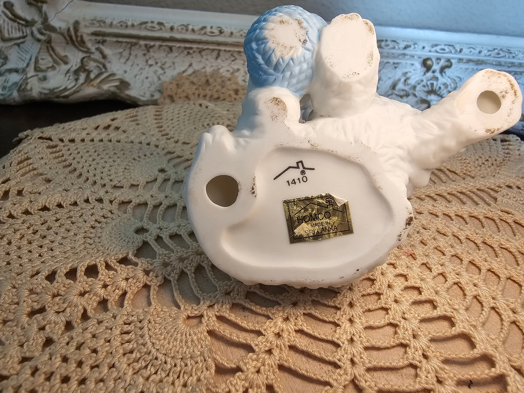3 White Kittens Figurines - Homeco Vintage Playful Kitties w/ Yarn