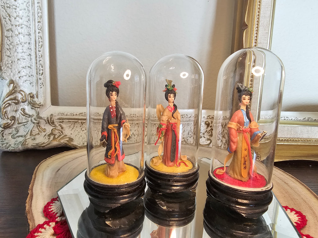 Vintage Set of 12 Miniature Chinese Figurines – Dream of Red Mansions, Boxed