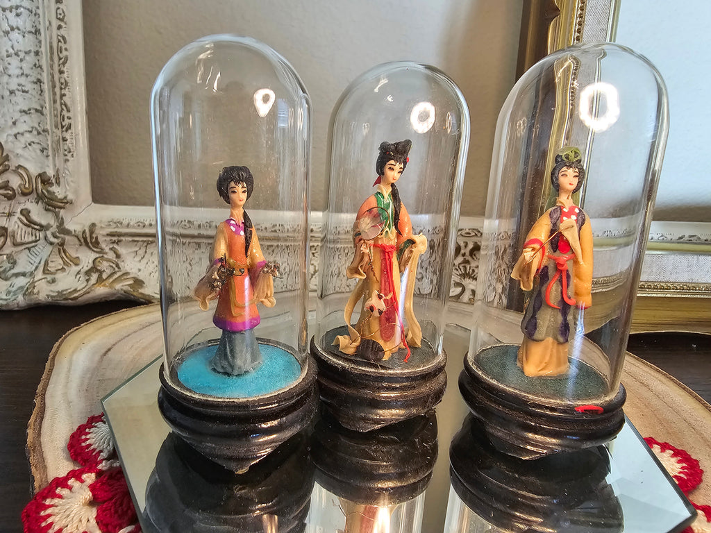 Vintage Set of 12 Miniature Chinese Figurines – Dream of Red Mansions, Boxed