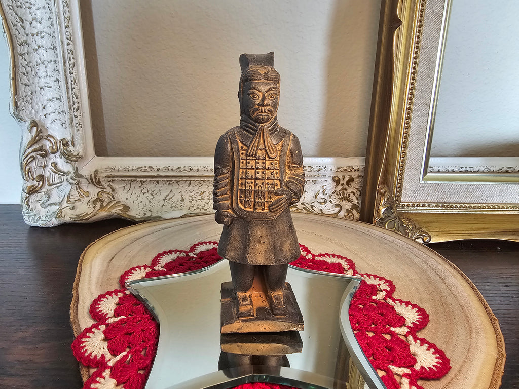 Miniature Qin Dynasty Terracotta Warriors Replica Boxed Set - Vintage