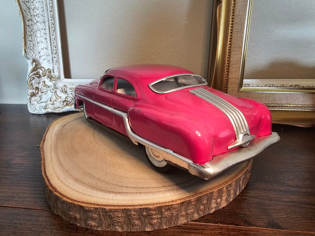 1954 Pontiac Minister Tin-Friction Car - Pink With Box