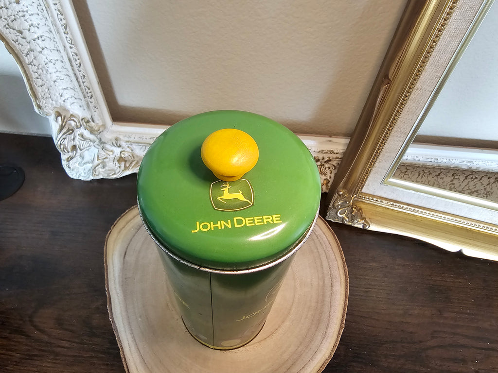 John Deere Vintage Style 9" x 3.5" Straw Dispenser