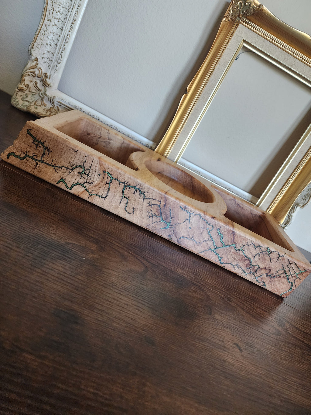 Lichtenberg Fractal Burned Wood Charcuterie Serving Tray – Handmade