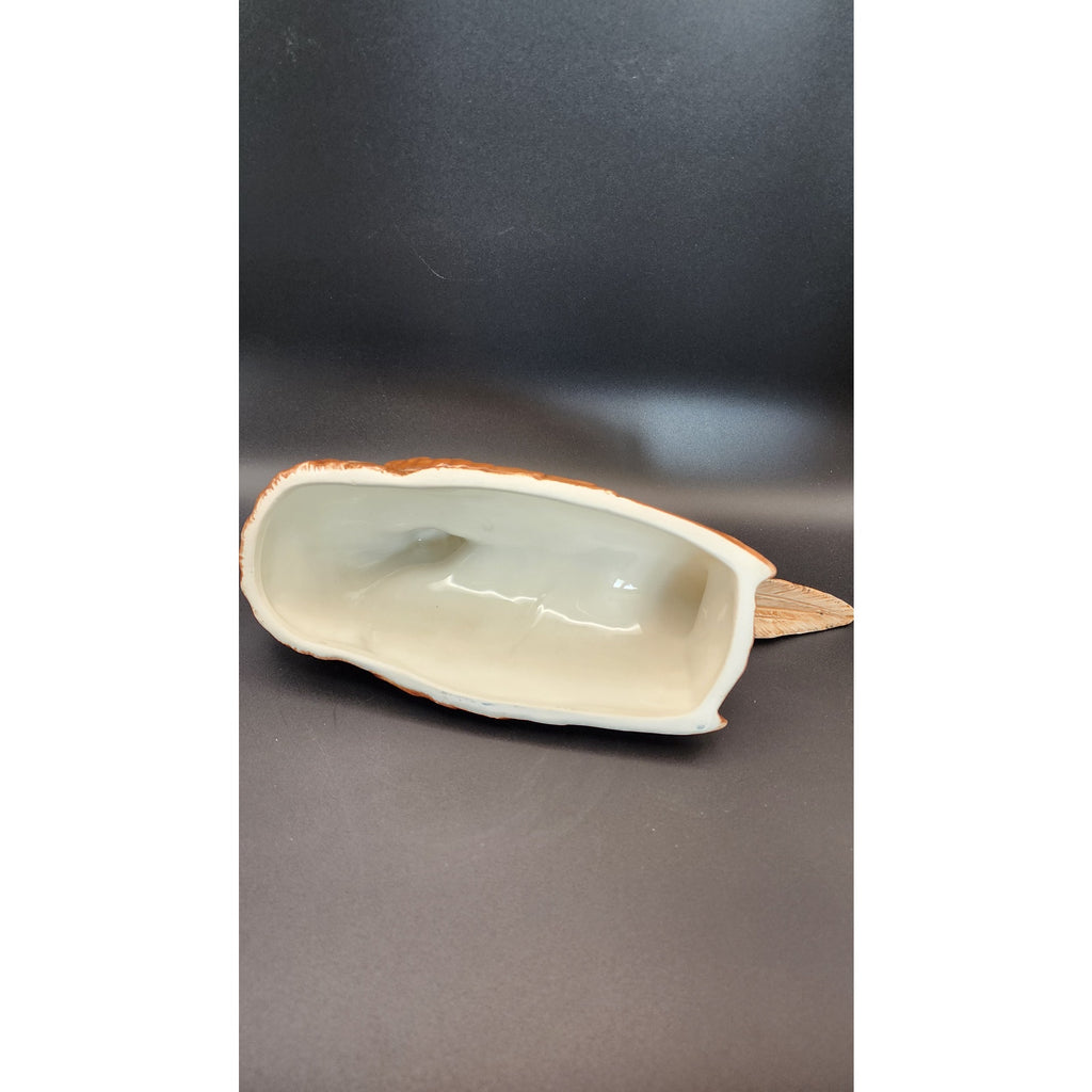 Fitz and Floyd Thanksgiving Pheasant Butter Dish 1993