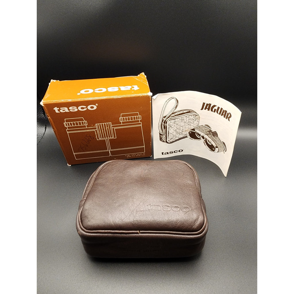 Vintage Tasco Binoculars  24k Gold Plated 1981 w/Box, Insert, Leather Case #180