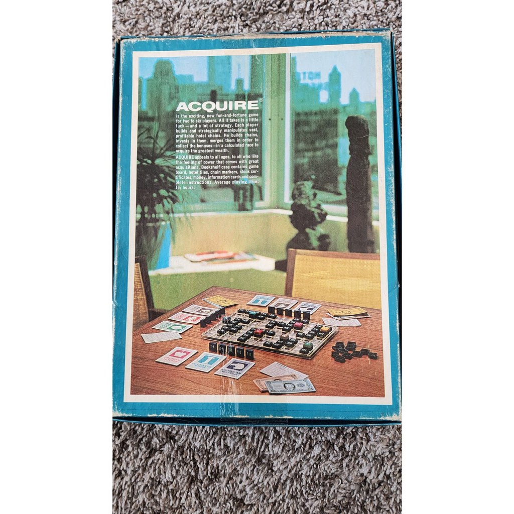 Acquire Board Game - by Avalon Hill 1976 Bookshelf Edition High Finance Adventure