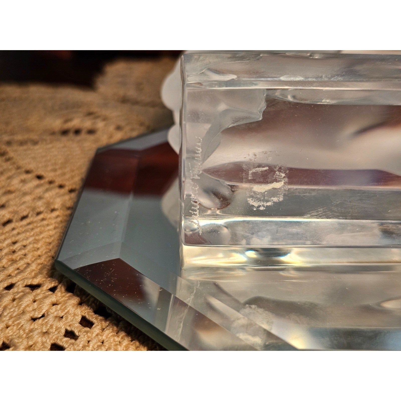 Lalique Crystal Bull Sculpture - French Art Glass Taurus Paperweight Exec Gift