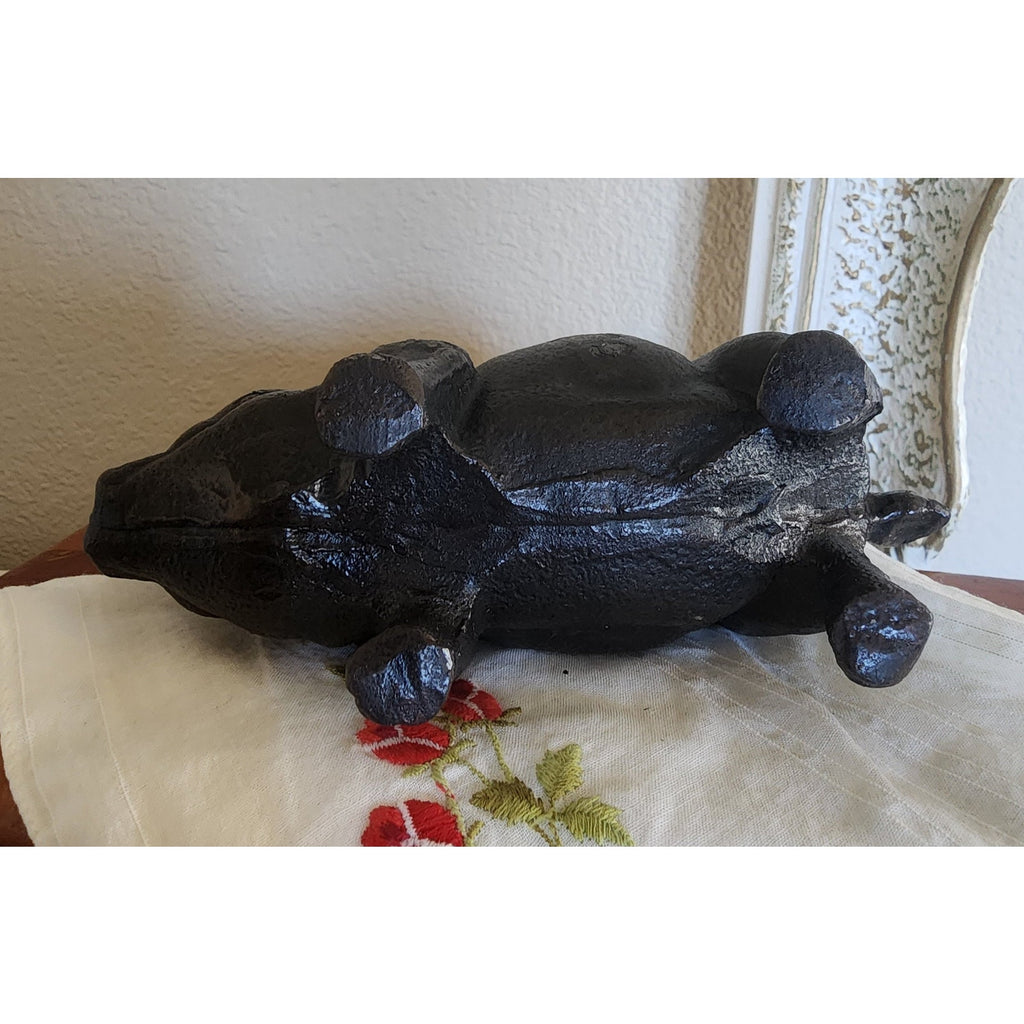 Cast Iron Pig Figurine / Paperweight – Vintage Style, Heavy Duty