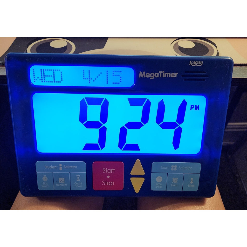 Kagan MegaTimer Clock Timer Stopwatch Countdown Alarm Random Number Student