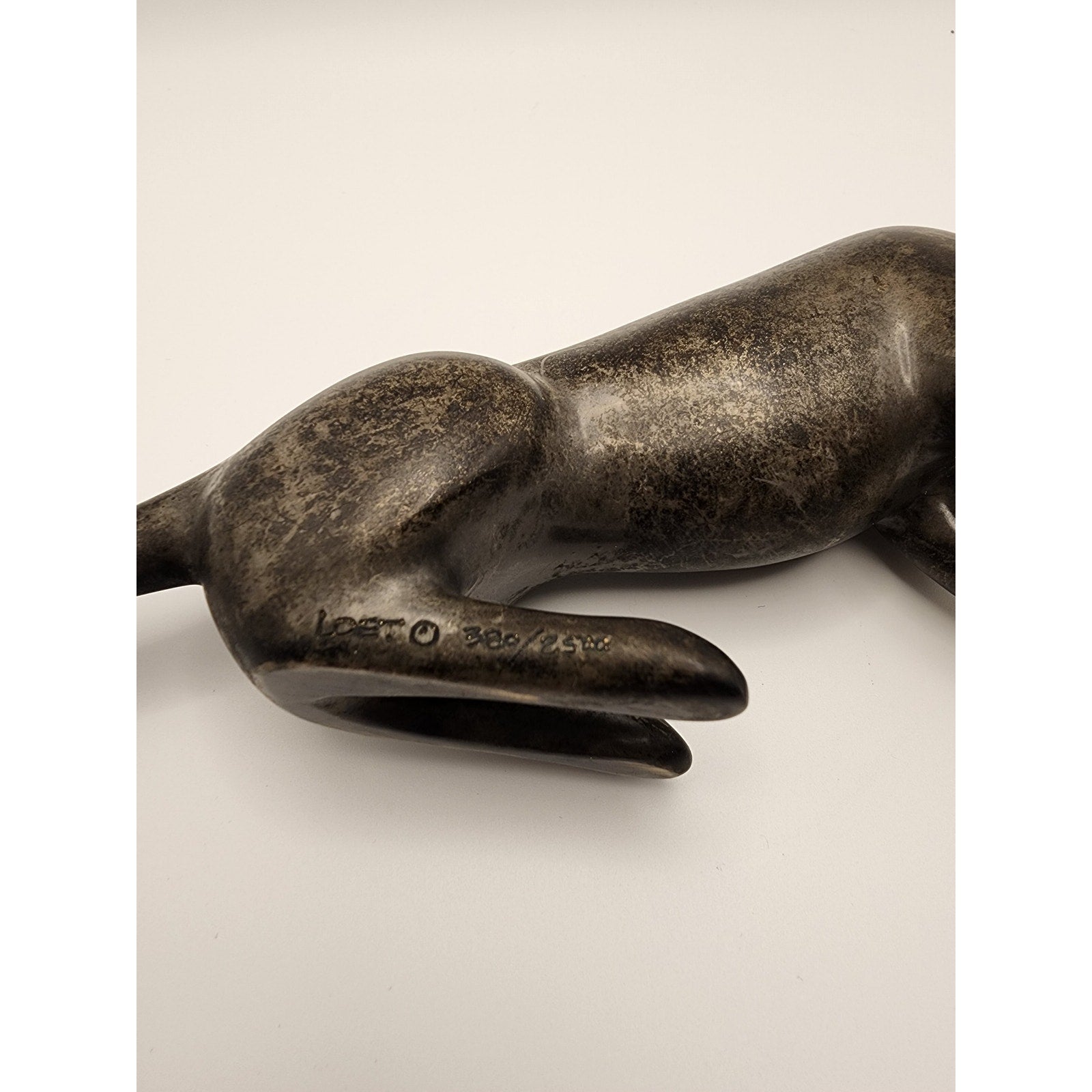 VTG Loet Vanderveen Brass / Bronze Sculpture "Cheetah, Classic Stretching" #380