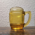 Vintage 1970s Hazel Atlas Barrel Shot Glass / Toothpick Holder Amber