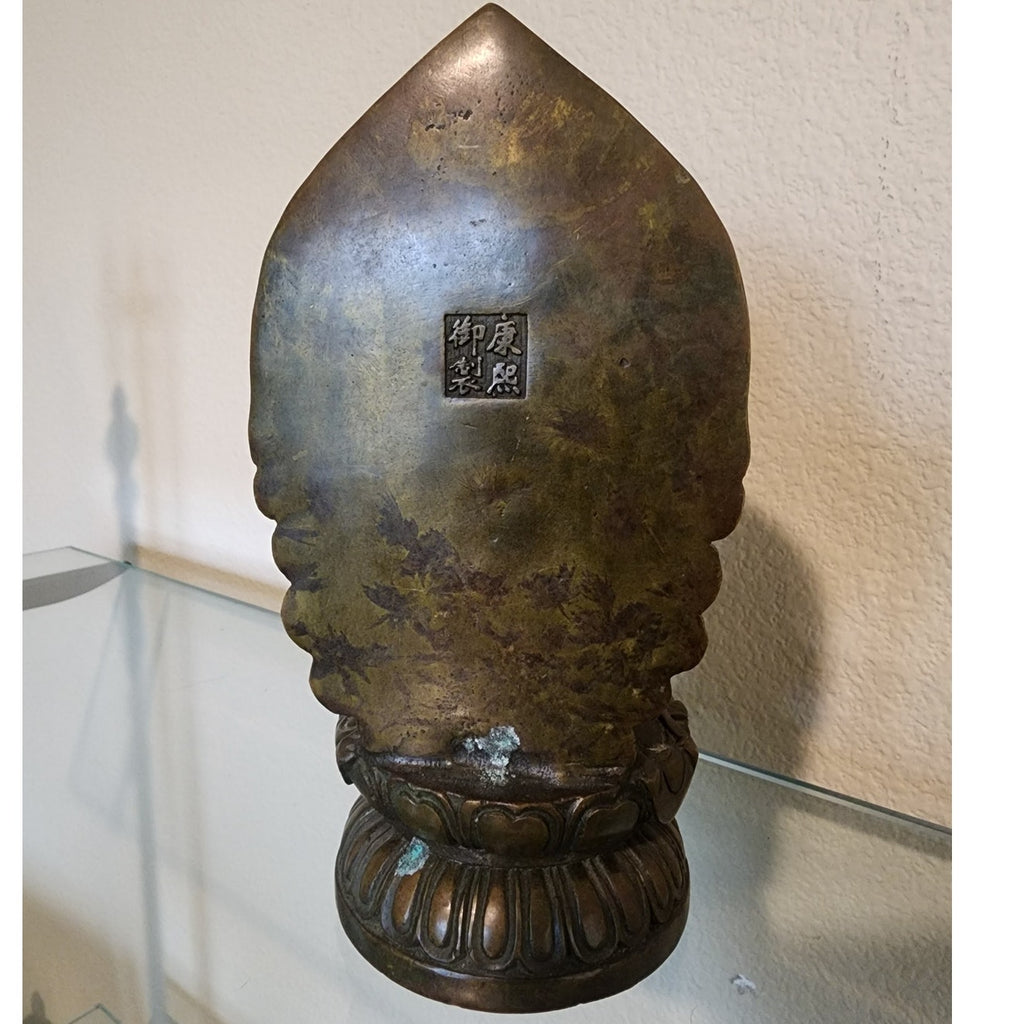 Vintage Tibetan Bronze Guanyin Boddhisattva Buddhism Statue