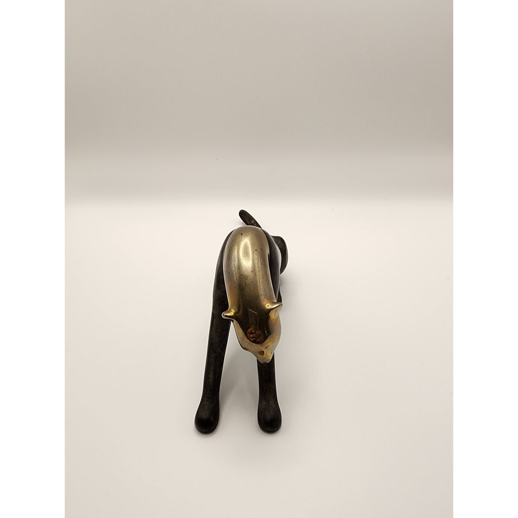 VTG Loet Vanderveen Brass / Bronze Sculpture "Cheetah, Classic Stretching" #380