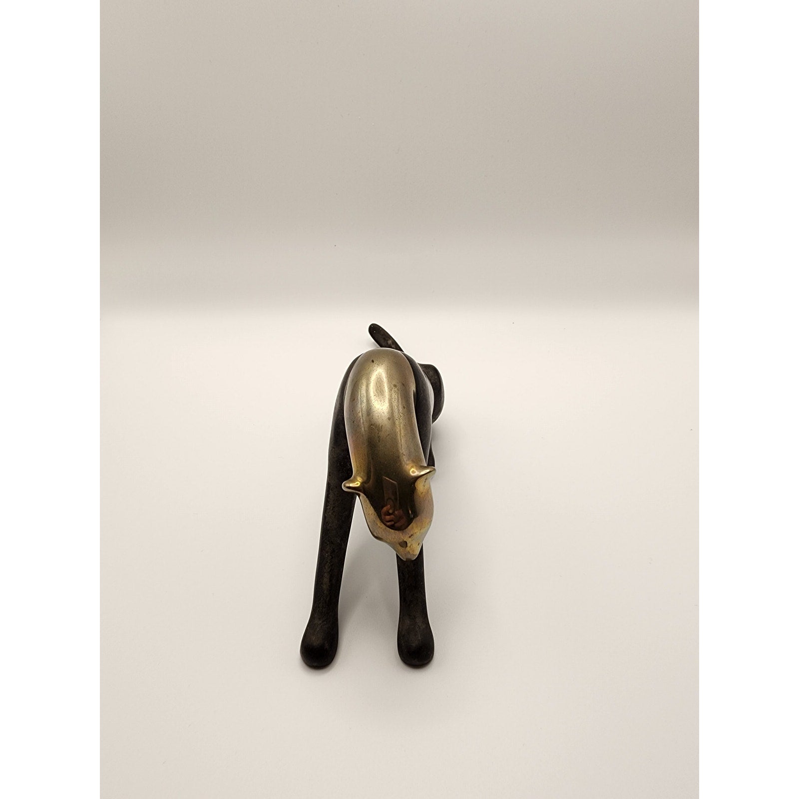 VTG Loet Vanderveen Brass / Bronze Sculpture "Cheetah, Classic Stretching" #380