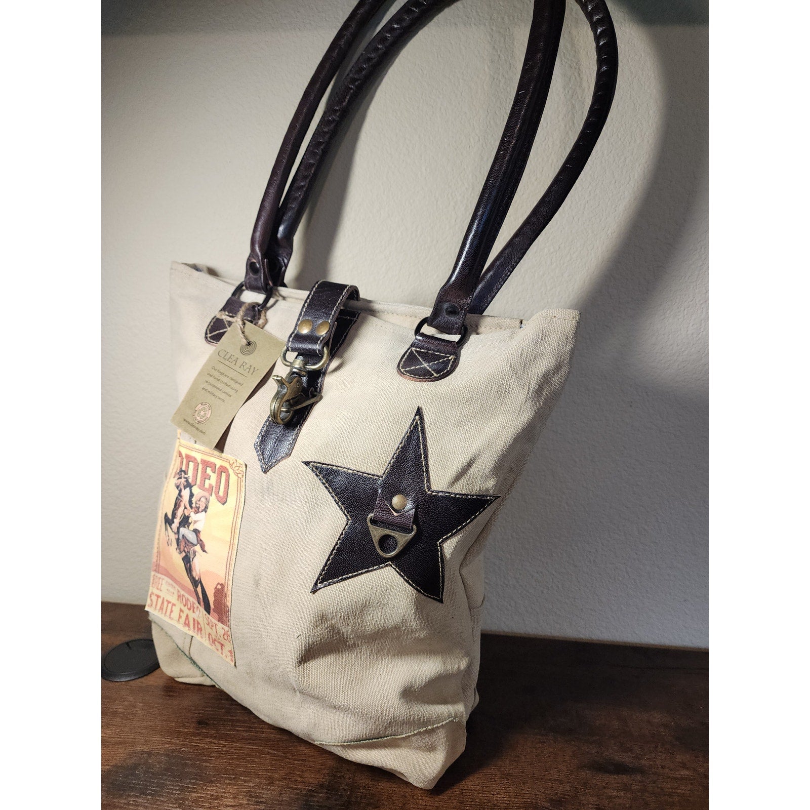Clea Ray Rodeo State Fair Canvas Tote Bag Featuring Recycled Materials