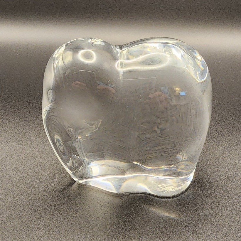 VTG Baccarat Clear Crystal Art Glass Asian Elephant Figurine / Paperweight