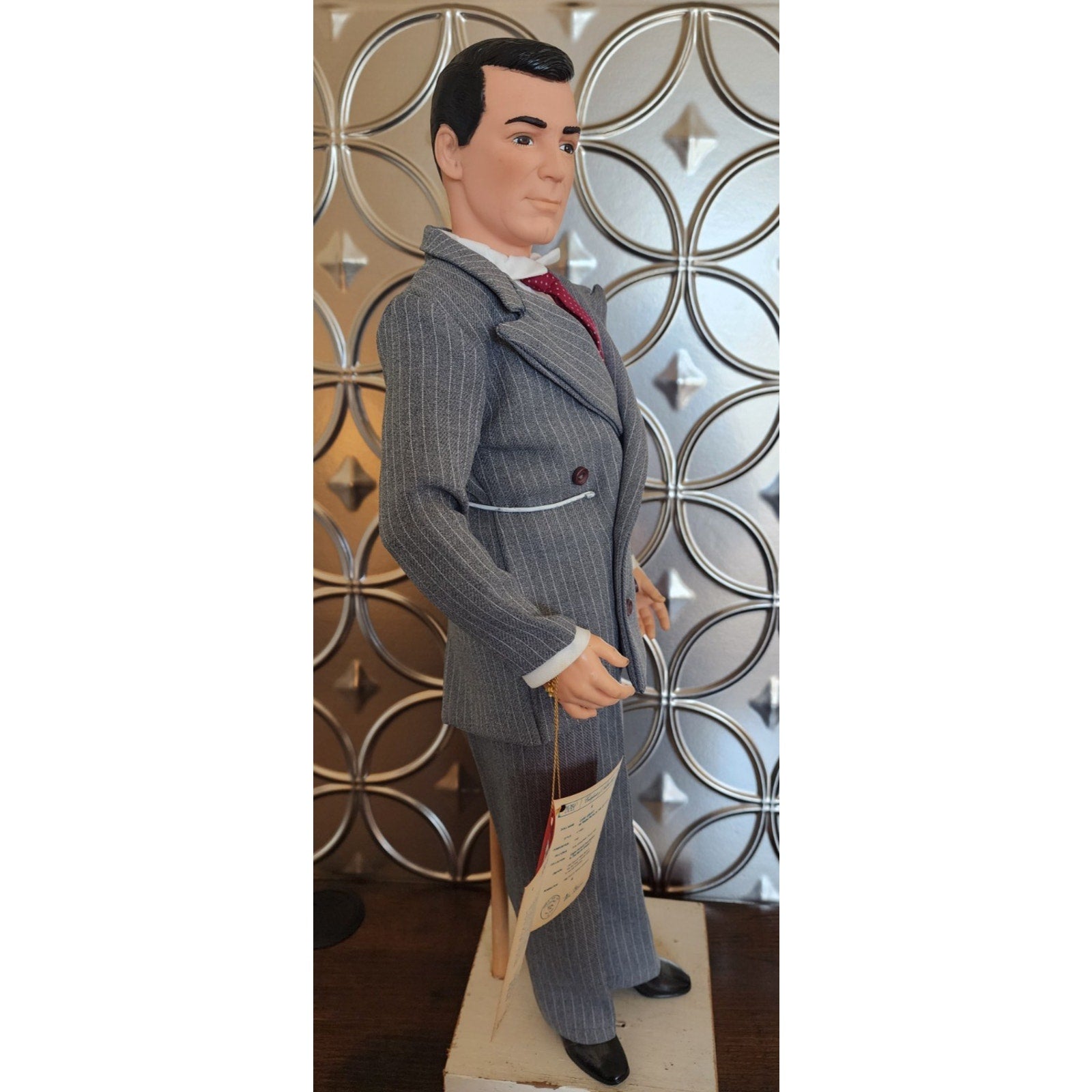 VTG Cary Grant Walter Burns 20" Doll 1990 His Girl Friday w/Stand Collectible