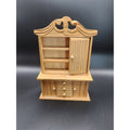 EHI - Doll House Unfinished Wood Furniture - Cabinet Bookcase w/ Shelves 1 Door