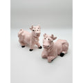 Vintage Art Mark Ceramic Cow Salt & Pepper Shaker Set - Pink Cows