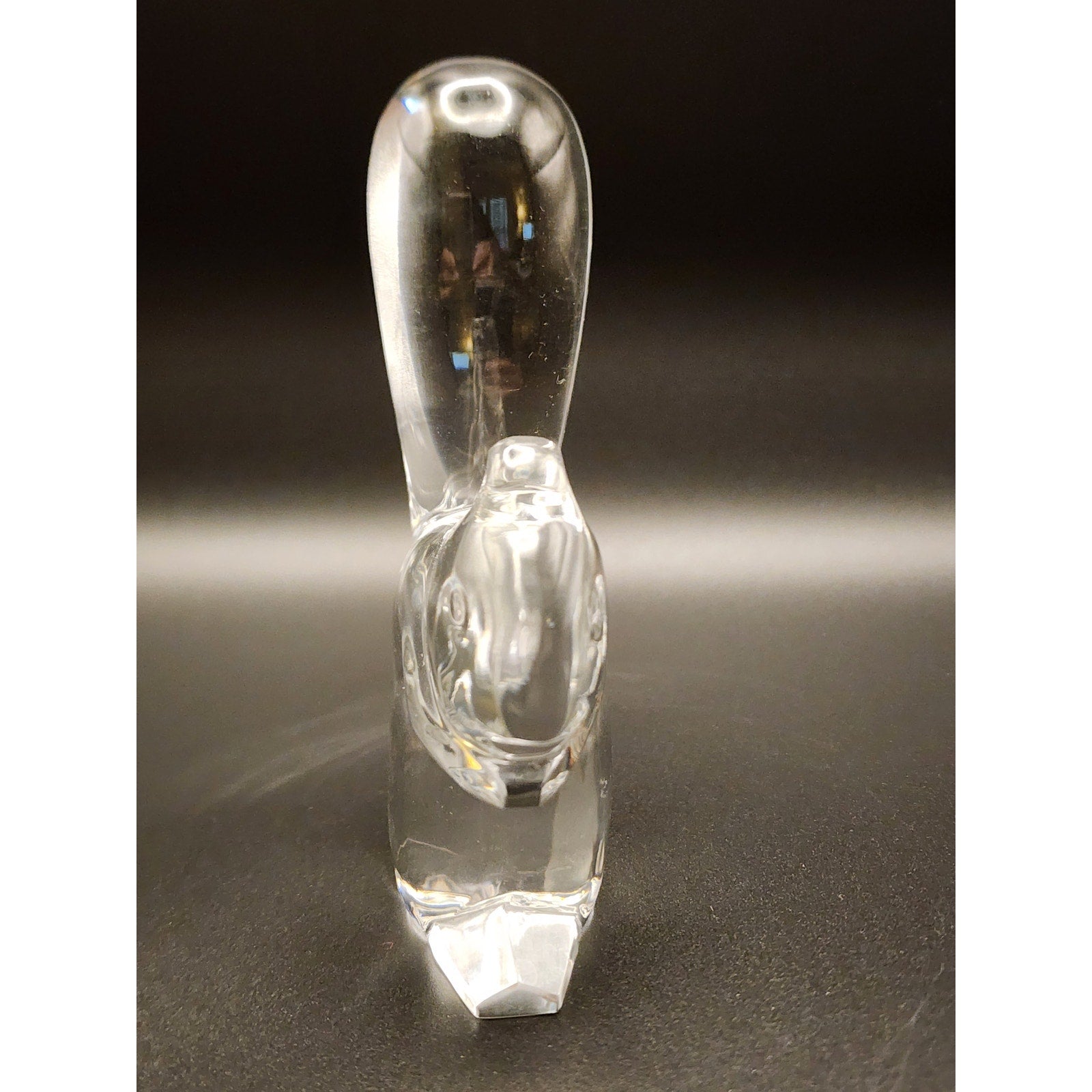 Vintage Baccarat France Clear Lead Crystal Squirrel Sculpture - Stamped