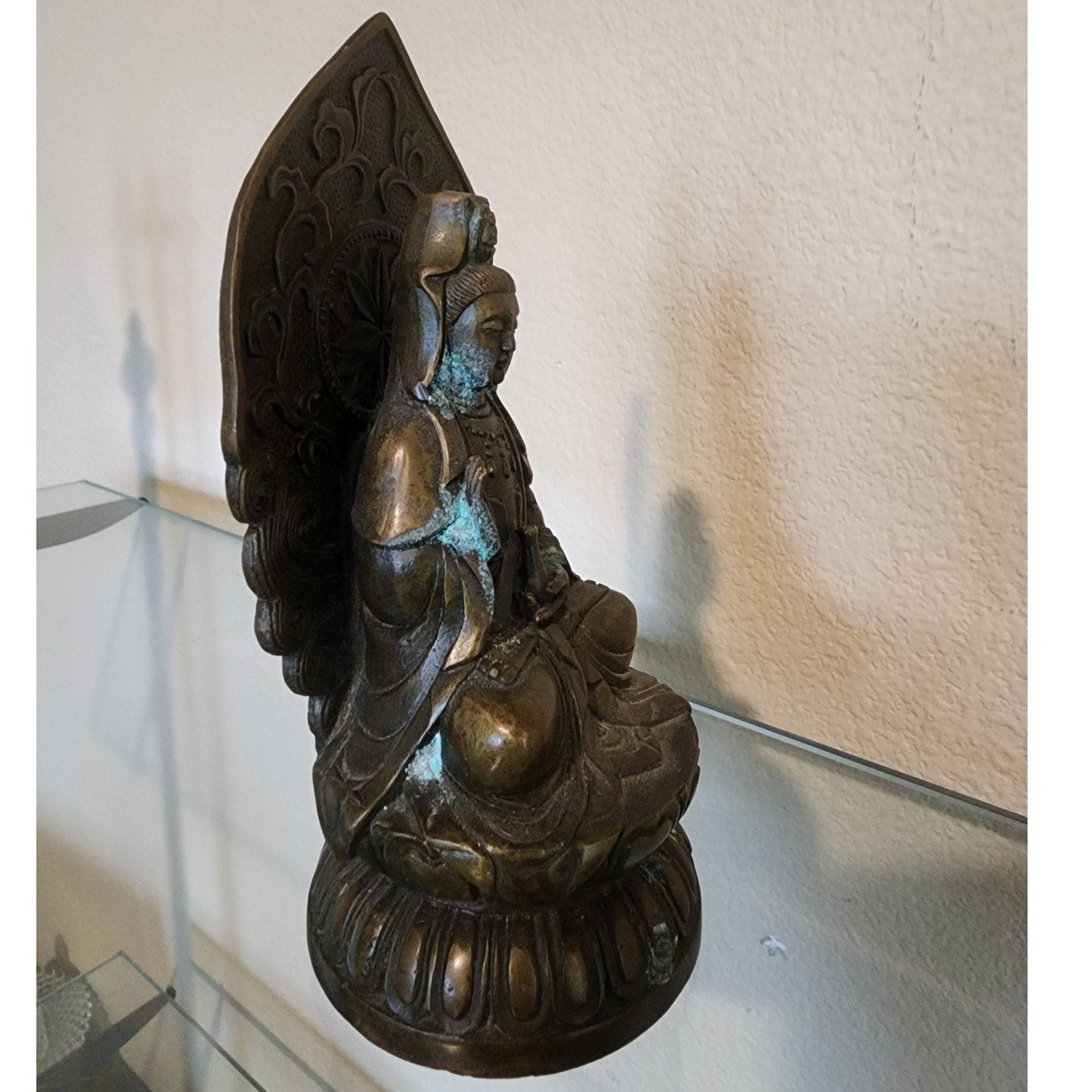 Vintage Tibetan Bronze Guanyin Boddhisattva Buddhism Statue