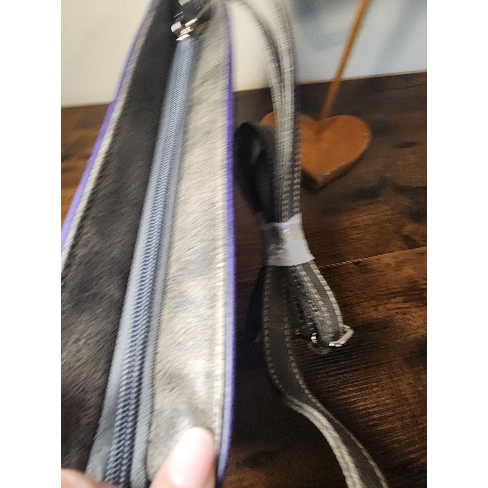 Nativo Concealed Carry PU Leather Embroidered Horse Crossbody Purse Purple NWT