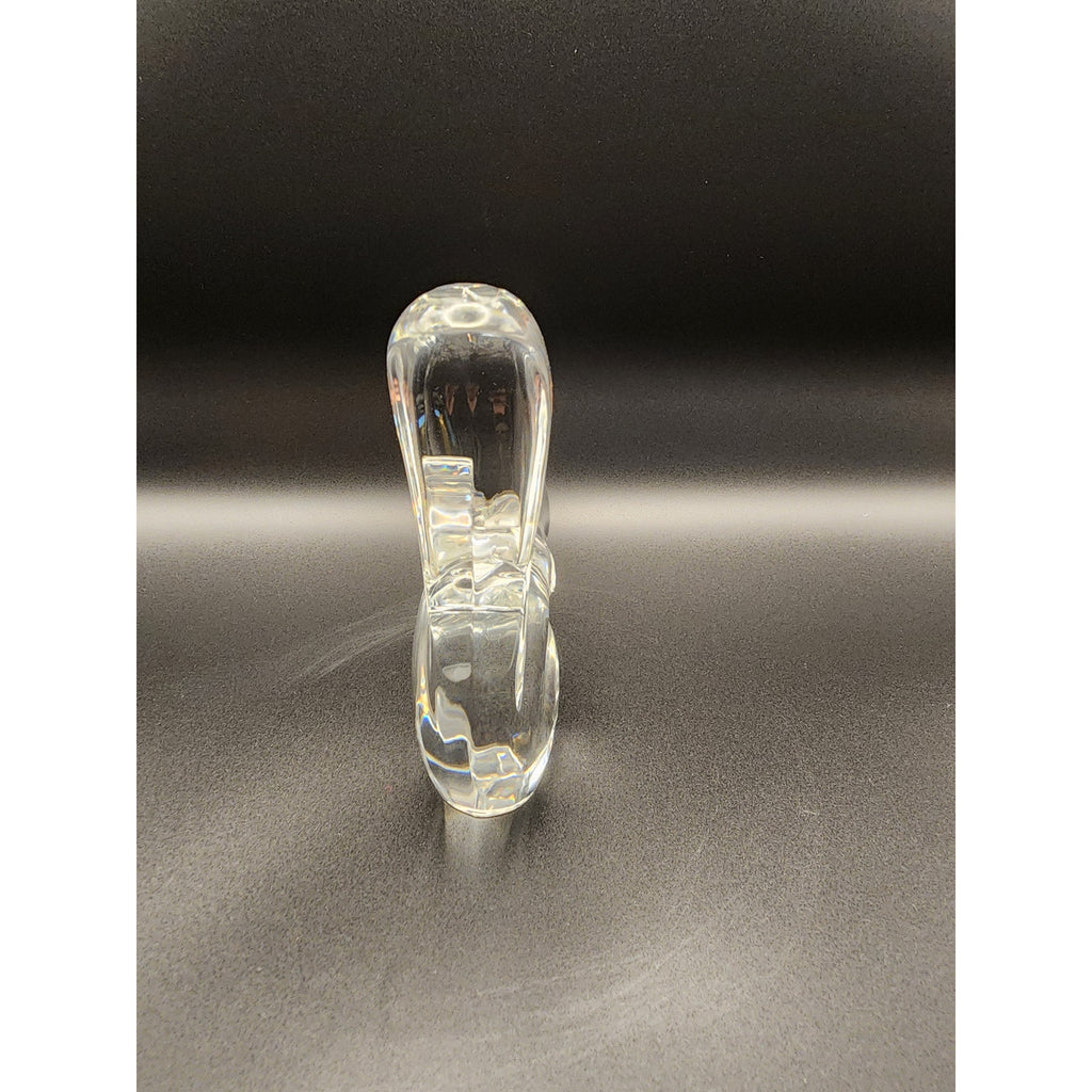 Vintage Baccarat France Clear Lead Crystal Squirrel Sculpture - Stamped