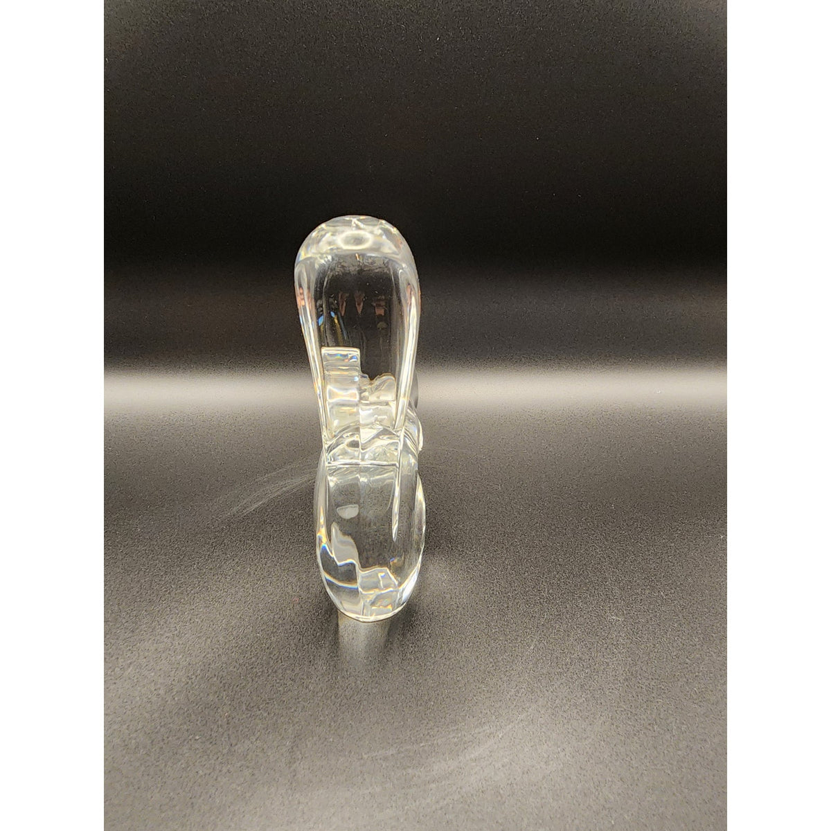 Vintage Baccarat France Clear Lead Crystal Squirrel Sculpture - Stamped