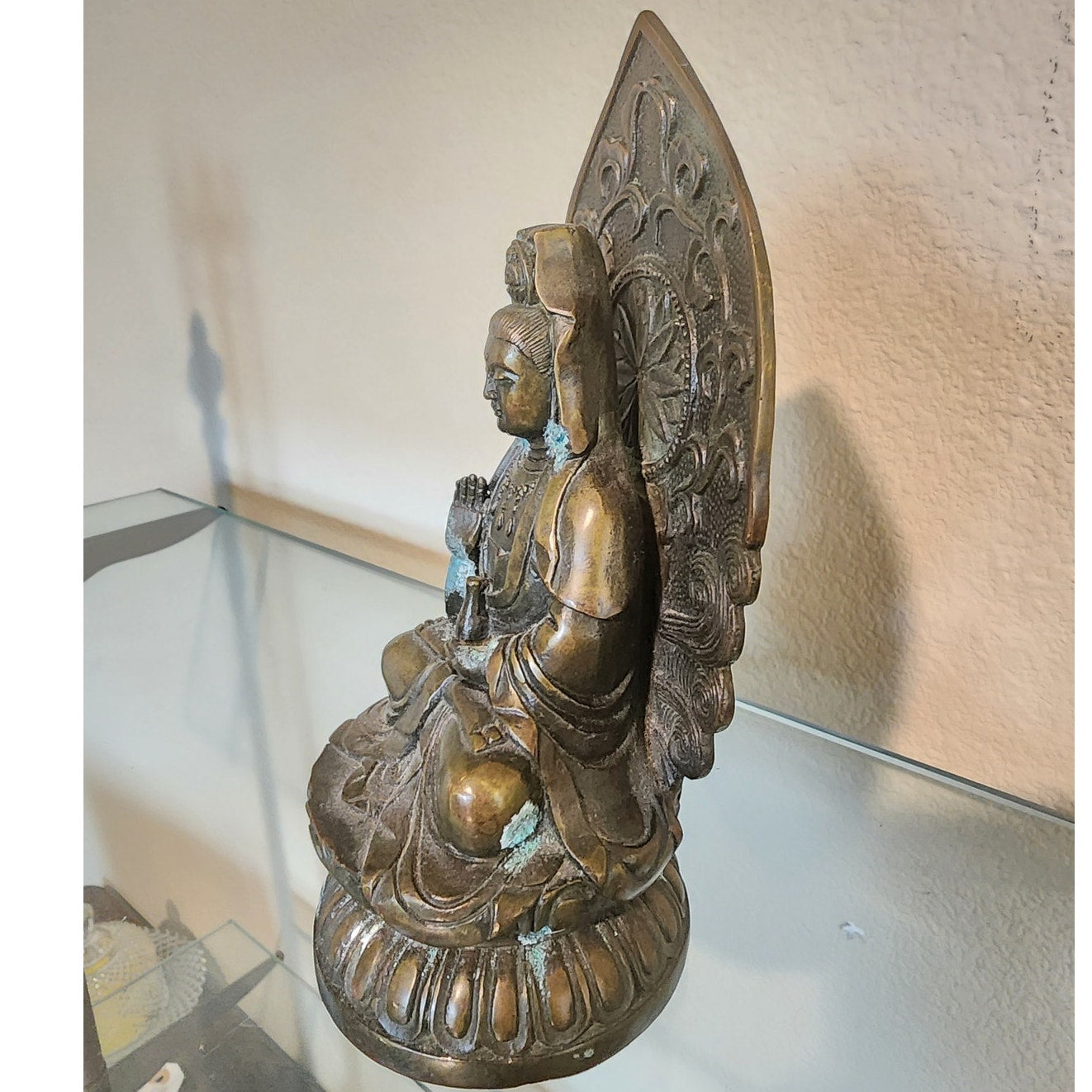 Vintage Tibetan Bronze Guanyin Boddhisattva Buddhism Statue