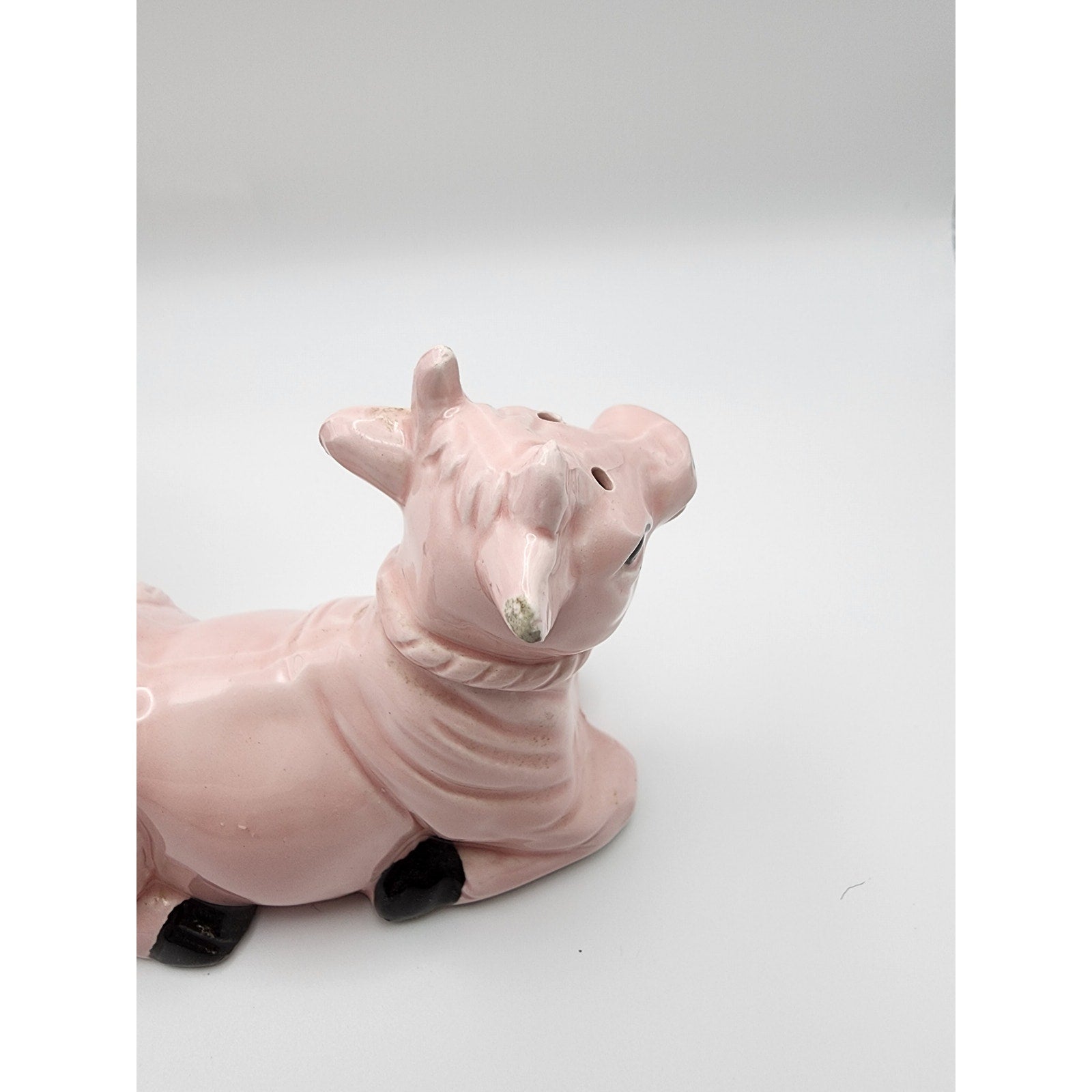 Vintage Art Mark Ceramic Cow Salt & Pepper Shaker Set - Pink Cows