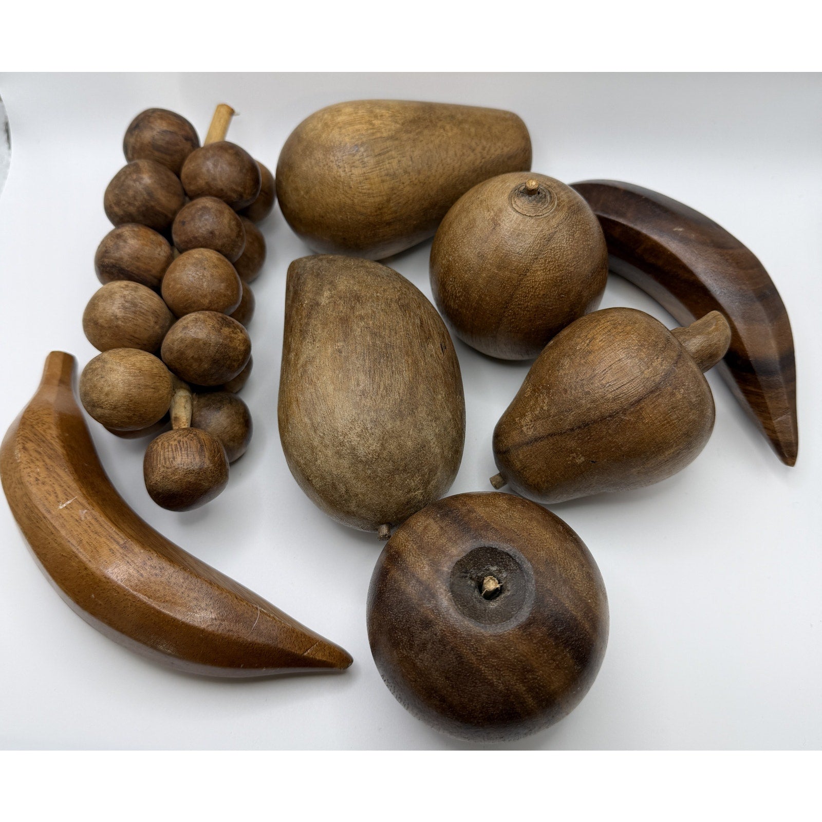 Lot of 8 Pieces MCM Wooden Fruit and Vegetables