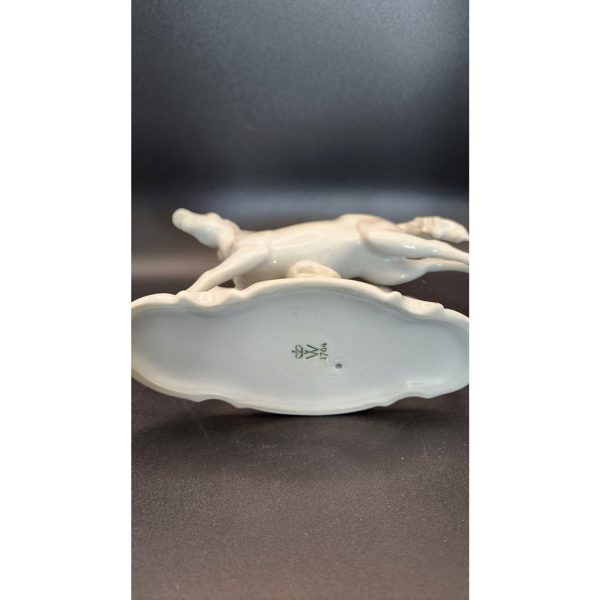 Vintage Wallendorf Kurt Steiner White Porcelain Galloping Horses Figurine 1169
