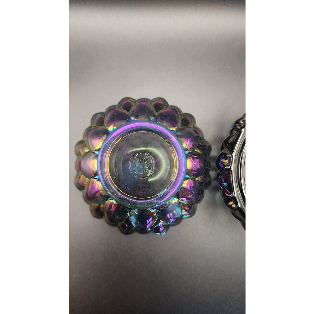 Olsen Glass Design Smoke Element Dragon Egg Fairy Lamp Carnival Iridescent Black