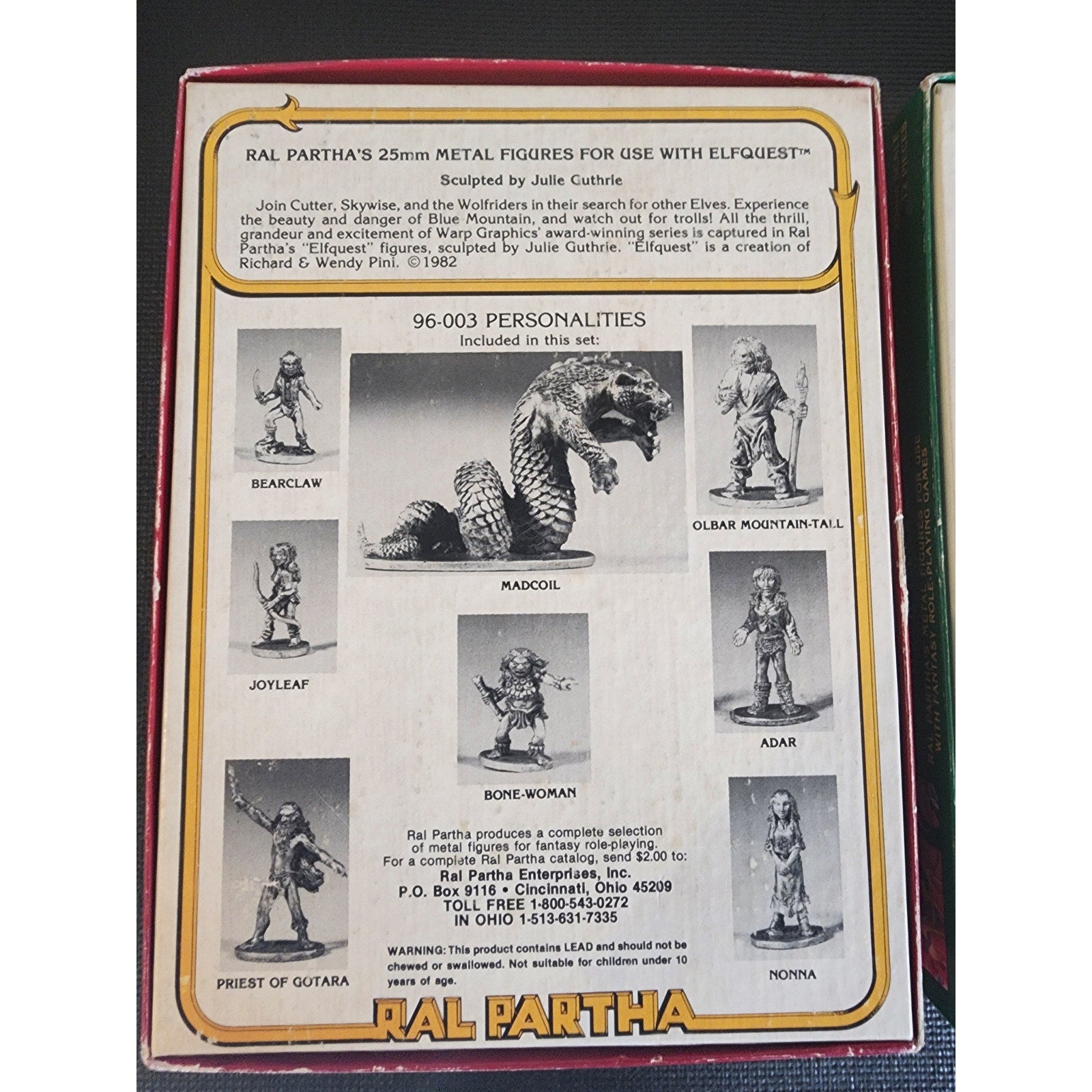 Vintage ElfQuest Ral Partha 25mm Metal Miniature Figures – Personalities Set