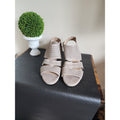 SOUL NATURALIZER Sandal Womens 11 M DEZ Heel Open Toe Bootie Beige Faux Leather
