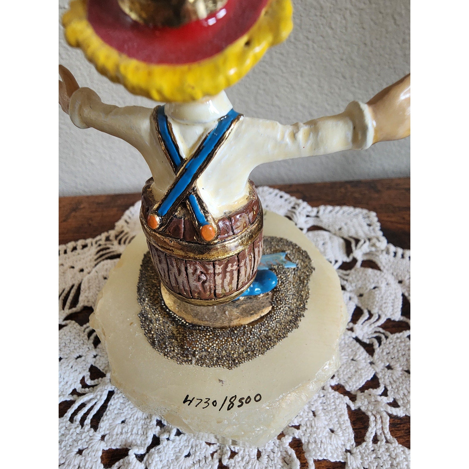VTG Ron Lee Clown "Luv You This Much" Signed/Dated 1989 Figurine Onyx Base
